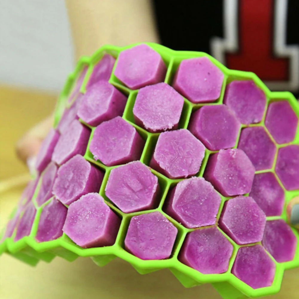 30 Hole Jelly Pudding Silicone Mold Folding Ice Tray DIY Honeycomb Shape Heat Resistant Non-stick Chocolate Large Capacity Home | Дом и сад