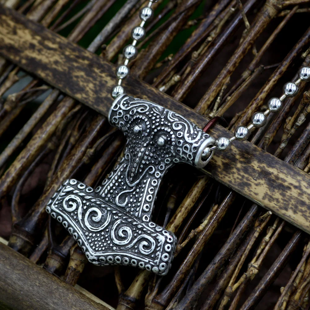 Викинг норвежский Odin вороны Thors Mjolnir Hammer мужское ожерелье с подвеской для
