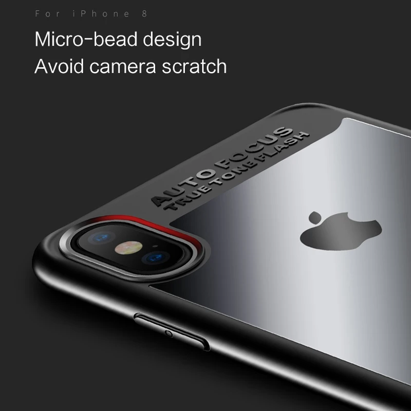 Чехол для iPhone X полная защита USAMS ТПУ и акриловая прозрачная задняя крышка чехлы