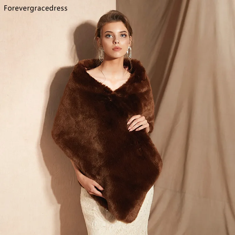 

Женское свадебное болеро Forevergracedress, элегантное мягкое пальто из искусственного меха на осень и зиму, PJ323, 2019