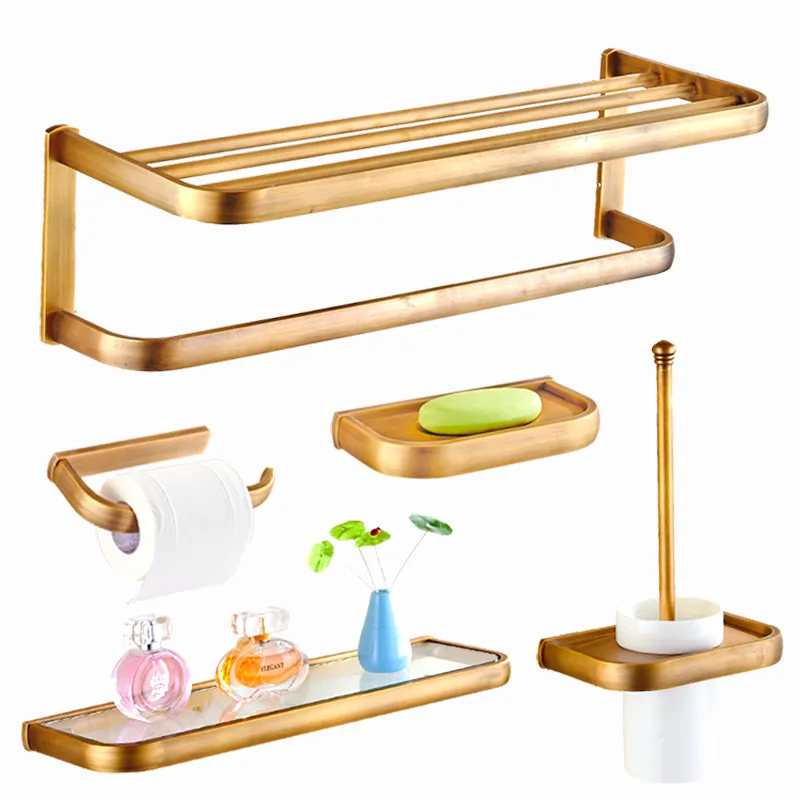 Набор аксессуаров для ванны из матовой меди держатель полотенец салфеток стол