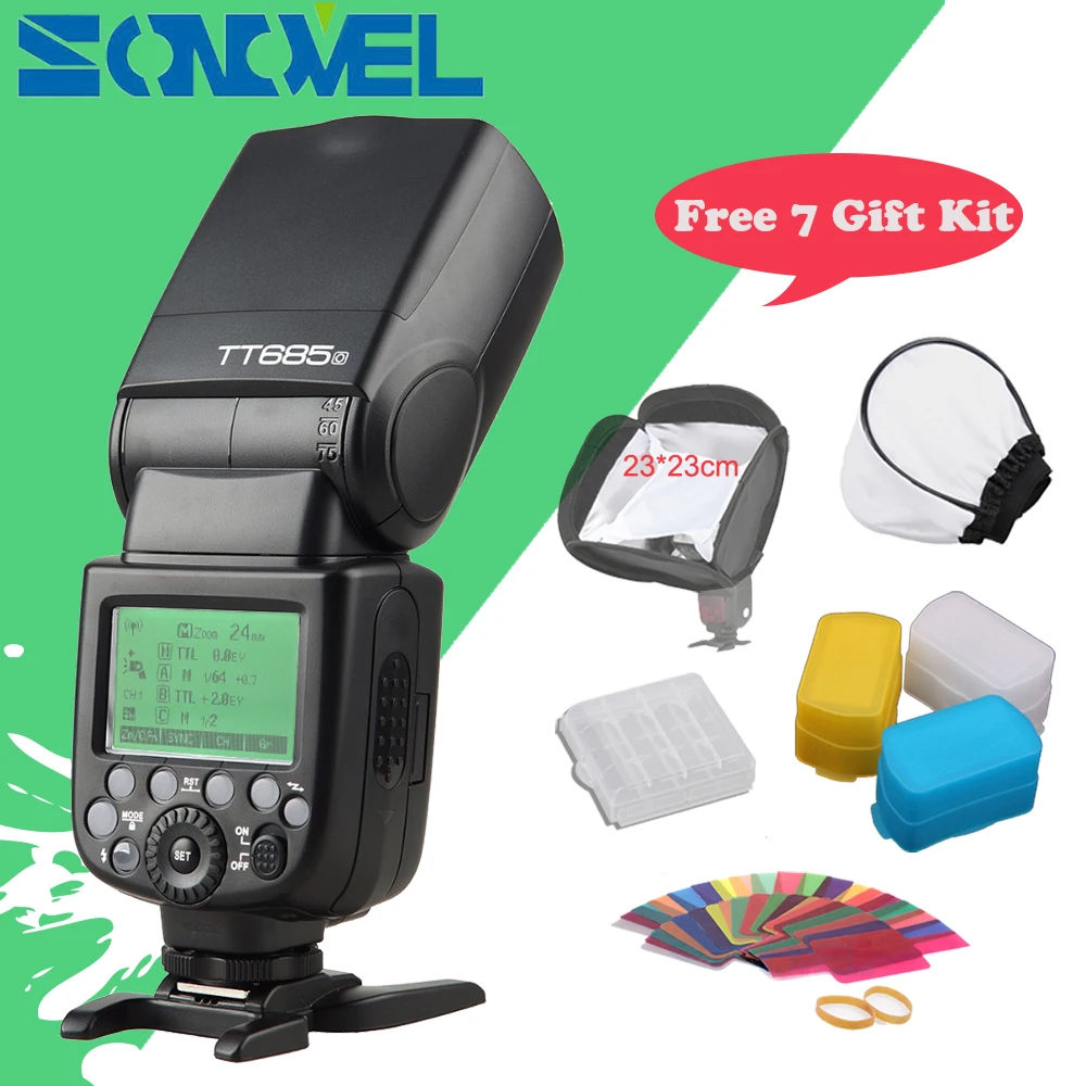 Беспроводная вспышка Godox TT685O 2 4G HSS 1/8000s i TTL GN60 для Olympus/Panasonic DMC FZ2500GK GH4 GH3 + подарочный