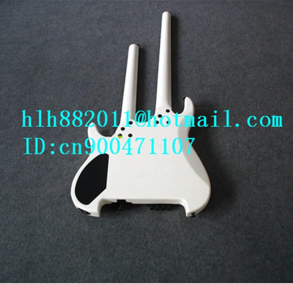 Бесплатная доставка белая электрическая бас гитара с отпечатком пальца из