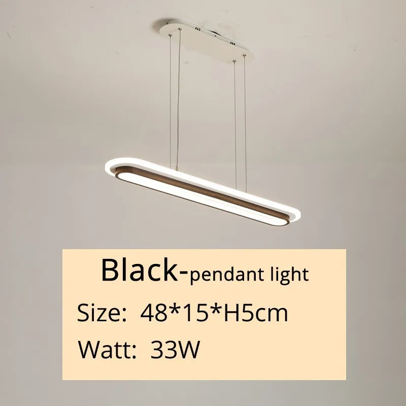 black 48cm pendant Черно-белые люстры для гостиной, прихожей, коридора, освещение, лампа, современный домашний светильник, лампадарио, люстры - Цвет абажура: black 48cm pendant