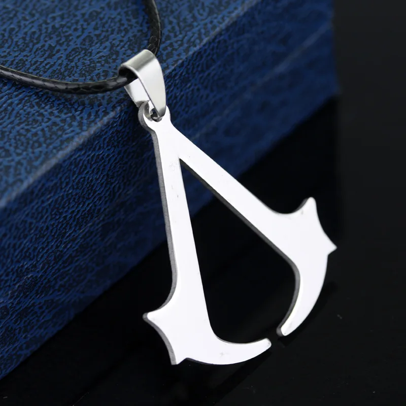 Эцио из Assassins Creed Подвеска из титана, ожерелье из нержавеющей стали, металлическая цепочка из бисера для мужчин и женщин,, Прямая поставка