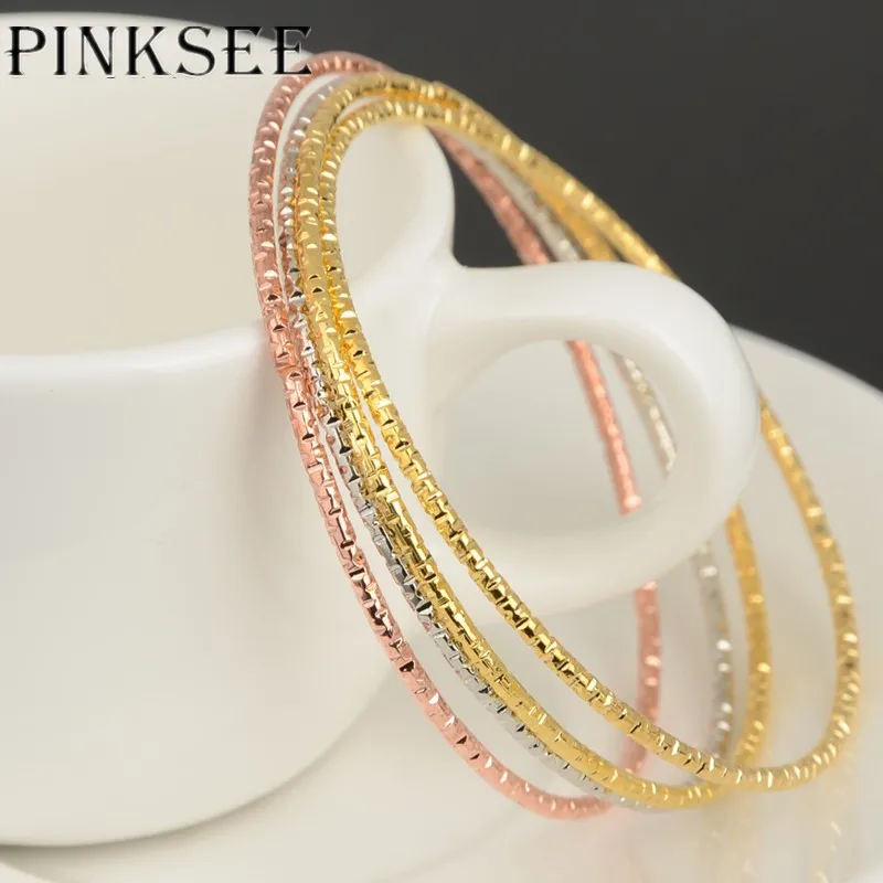 PINKSEE 4 шт./компл. золотистого и серебристого цвета милые детские браслеты для