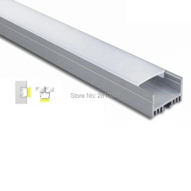 

50 X 2M Sets/Lot 6000 series aluminium channel for led strip U style led aluminum profile housing for ceiling lights