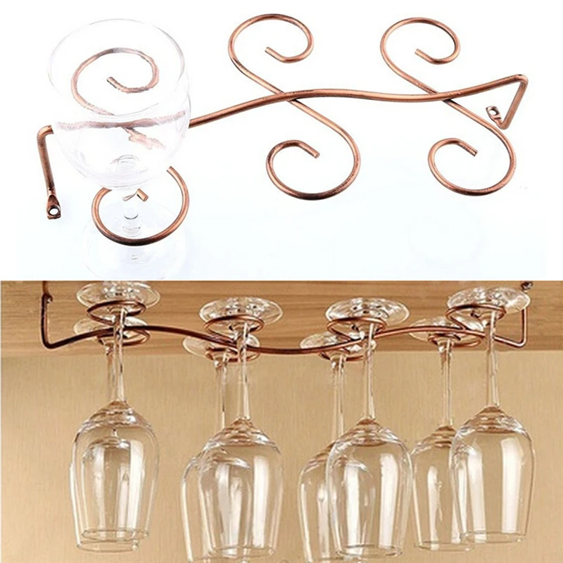 high Quality Useful Fashion Bar Red Wine Glass Hanger Holder Hanging Rack Shelf hold up to 6/8 wine glasses cups |