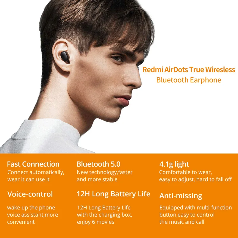 Оригинальные Xiaomi Redmi AirDots TWSEJ04LS наушники Bluetooth 5 0 DSP активное шумоподавление