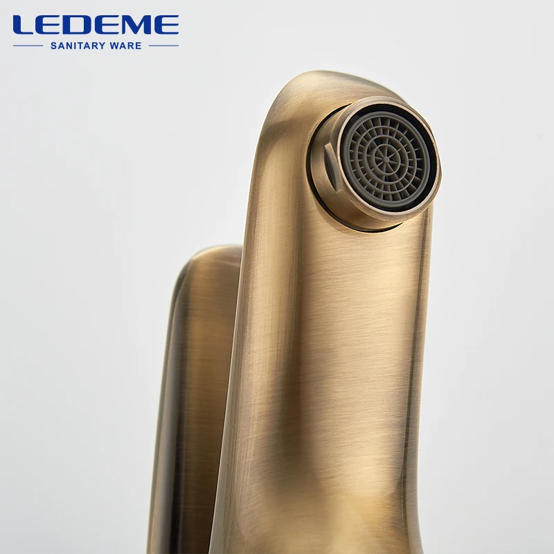 LEDEME Смеситель для умывальника латунь Цвет: бронзовый L1048C