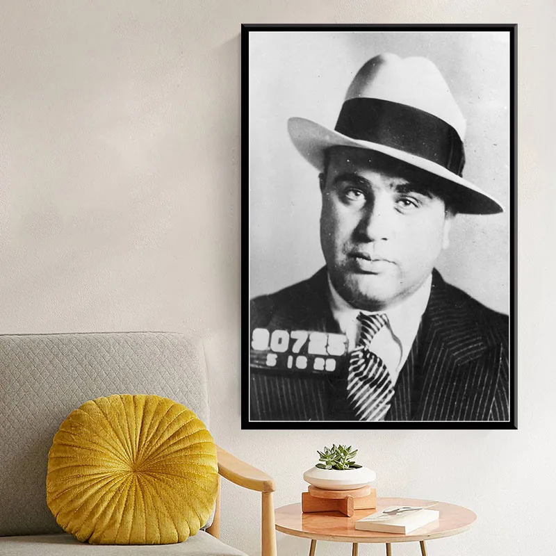 P593 Al Capone известные люди Искусство Живопись Шелковый Холст плакат настенный
