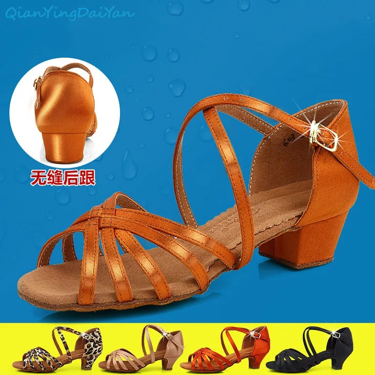 Туфли женские атласные для бальных танцев на каблуке 3 5/4 5 см|latin dance shoes|dance shoesballroom