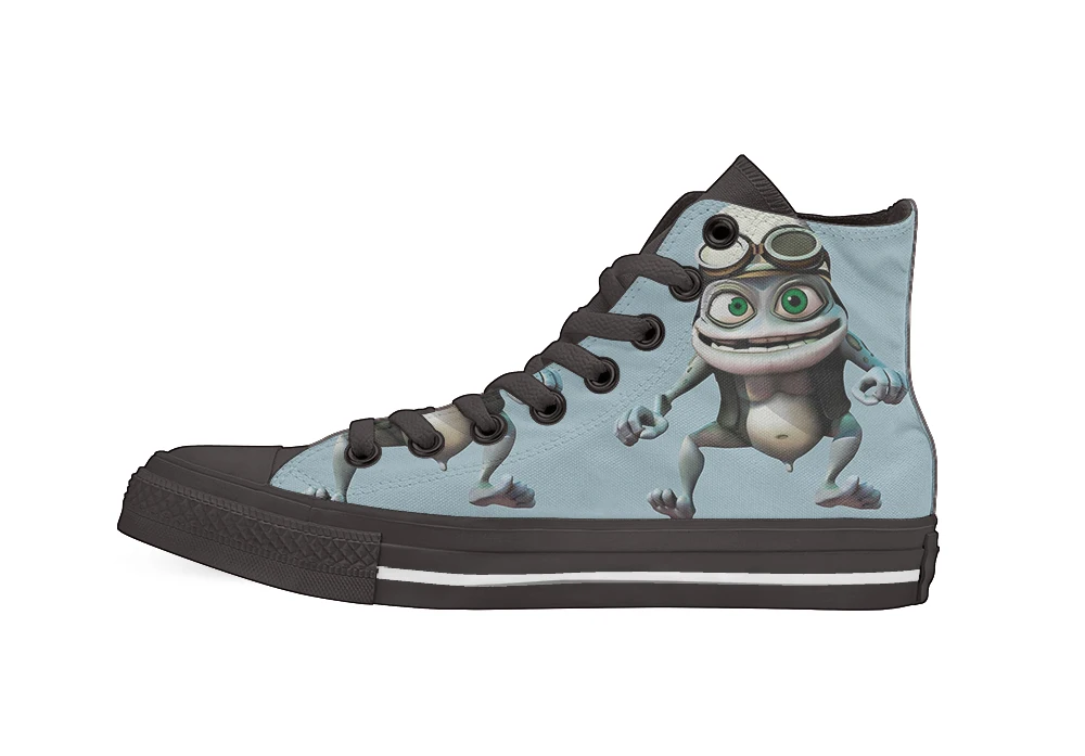 Crazy Frog/дизайнерская парусиновая обувь на заказ повседневная плоской подошве
