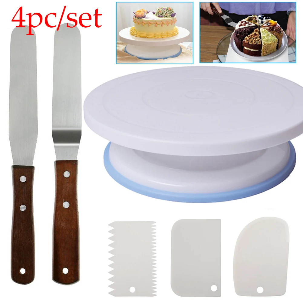 Plastic Cake Turntable Rotating Dough Knife Decorating 10 Inch Cream Cakes Stand Rotary Table Hot Sal | Дом и сад