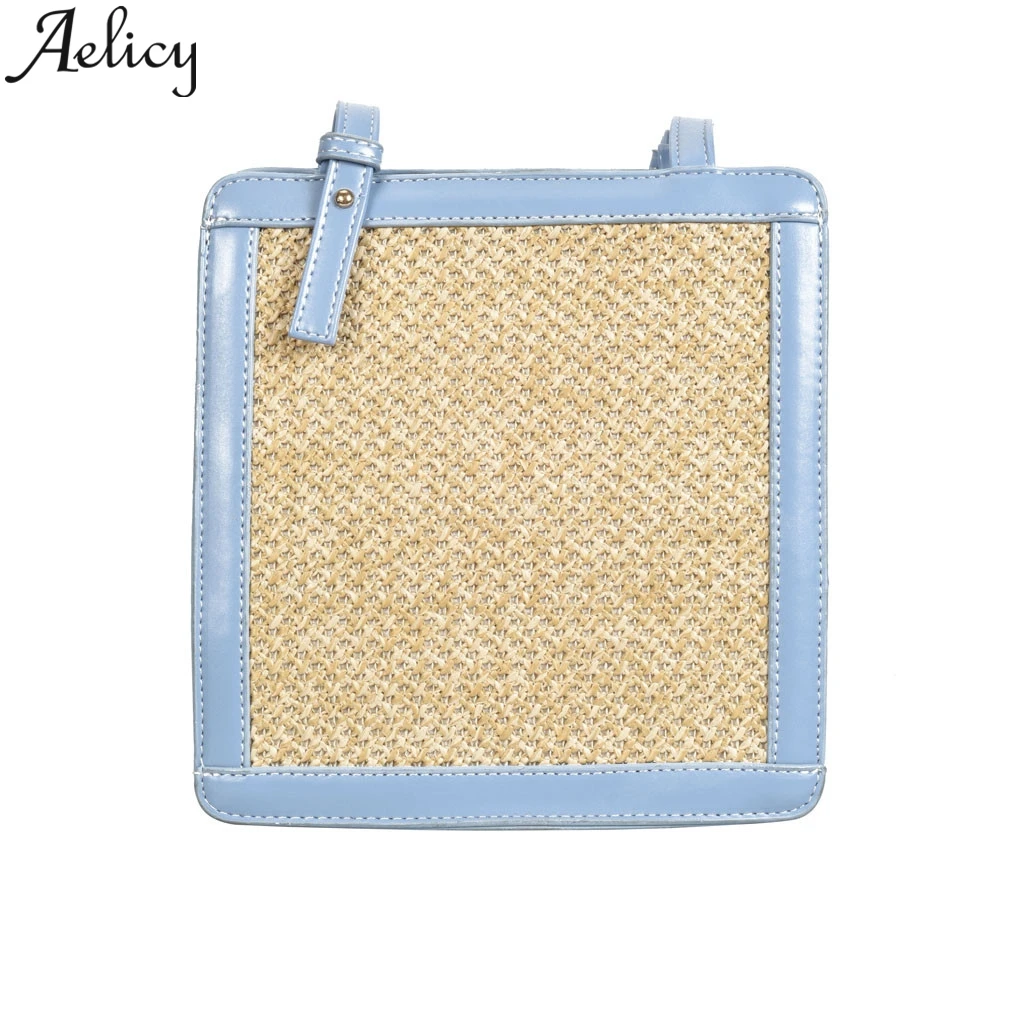 Aelicy модная женская летняя сумка из ротанга в форме коробки соломенная ручная