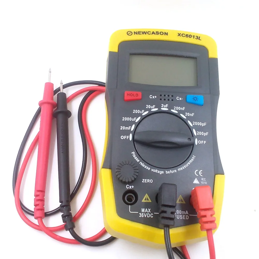 Цифровой измеритель емкости XC6013L тестер конденсатора mF uF емкости|capacitor tester|capacitance
