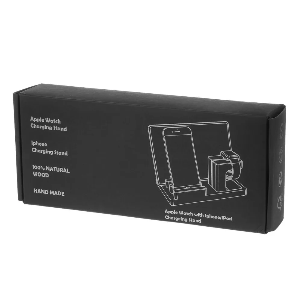 100% натуральный деревянный Настольный USB 4 Порты и разъёмы концентратор Зарядное