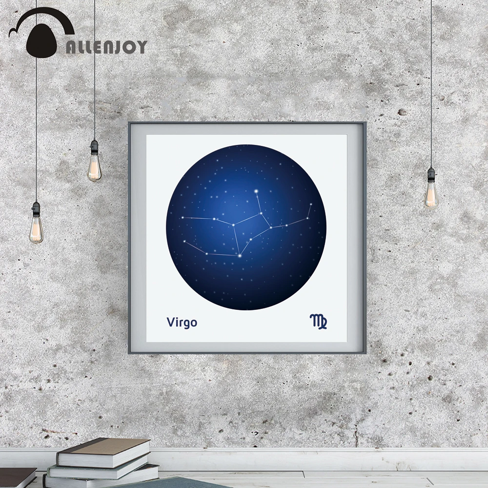 Allenjoy холст картины Знак зодиака астрология созвездие плакаты картина минимализм