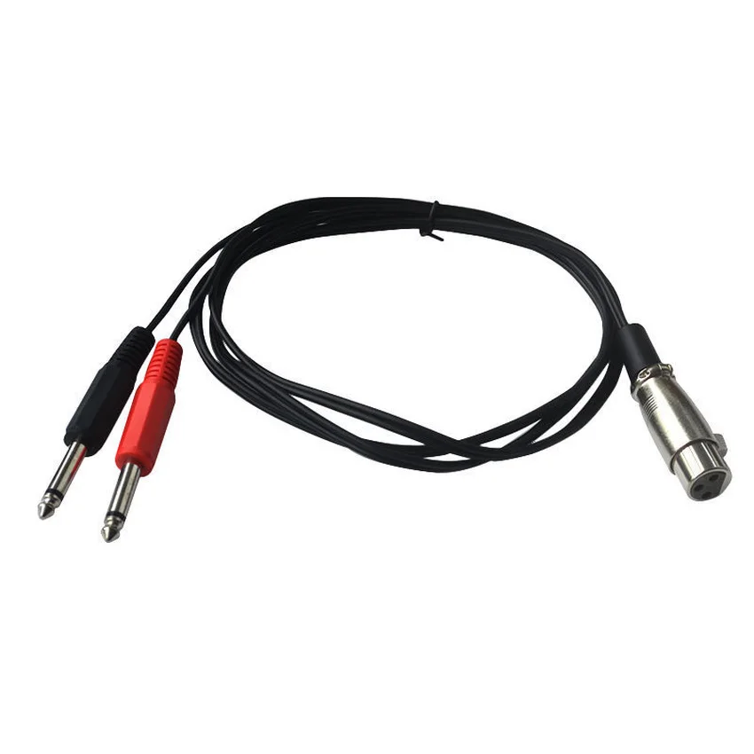 Оптовая продажа 100 шт./упак. 3pin XLR Женский Разъем для двух 1/4 &quotTRS моно