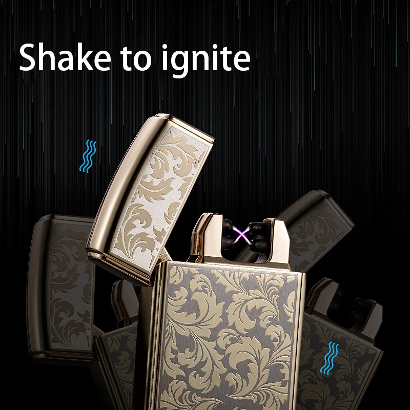 USB-зажигалка Shake Ignite плазменная двойная дуга может подсчитывать время