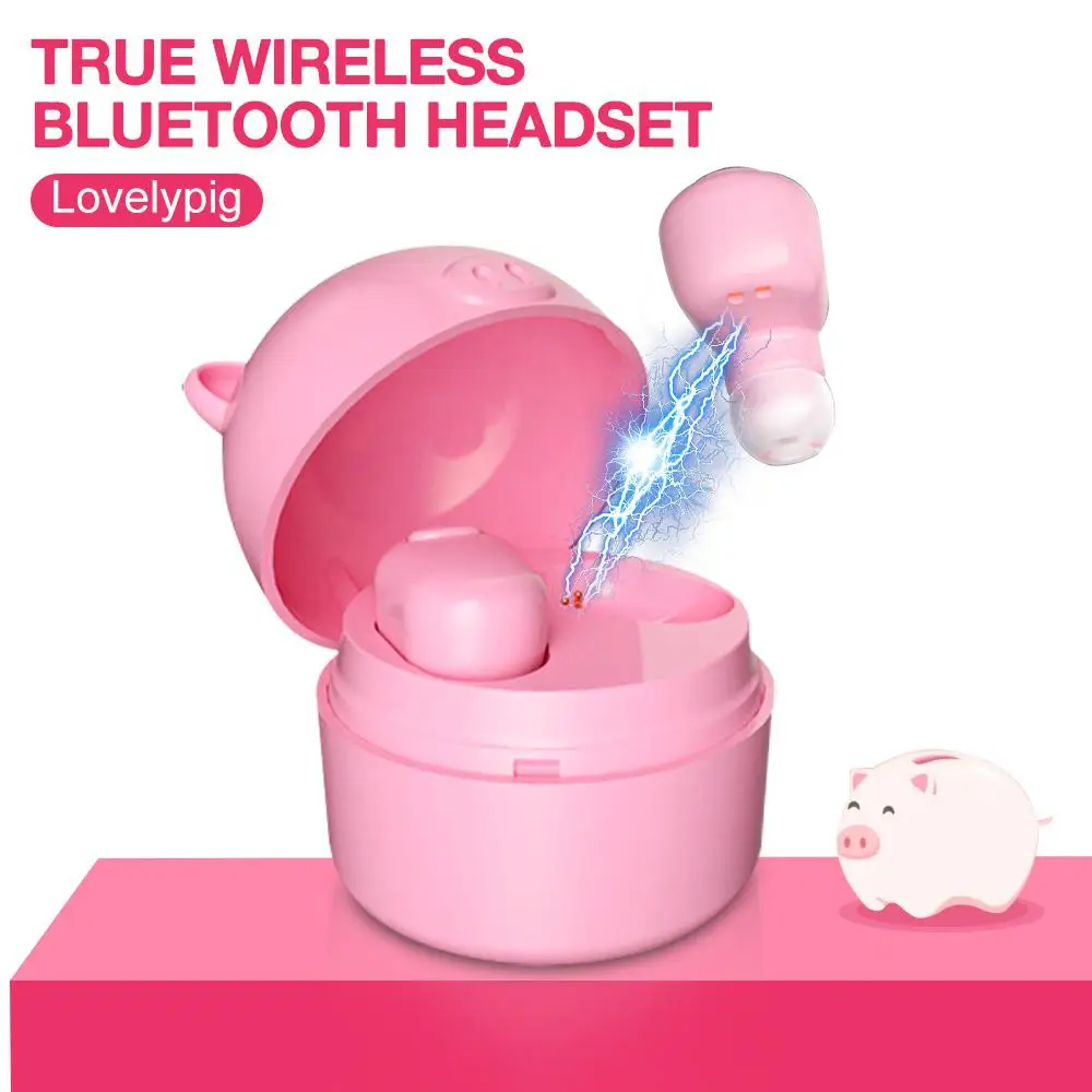 EastVita милые свиньи TWS наушники V5.0 настоящие беспроводные Bluetooth гарнитура Мини