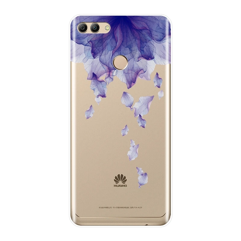 Розовый цветок красный чехол для телефона huawei Y3 Y5 Y6 II Y7 2017 Pro Мягкая силиконовая