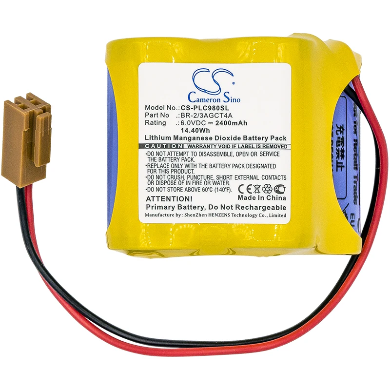 Обновленная батарея Cameron Sino для Fanuc A98L00310025 A98L-0031-0025 BR2/3AGCT4A PLC Li-MnO2 2400 мАч/14.40Wh |