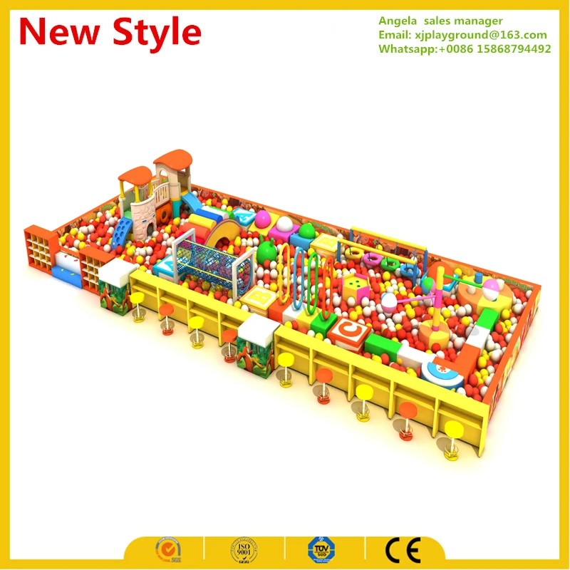 2017 Новый дизайн внутренняя игровая площадка с большим батутом|indoor playground|playground
