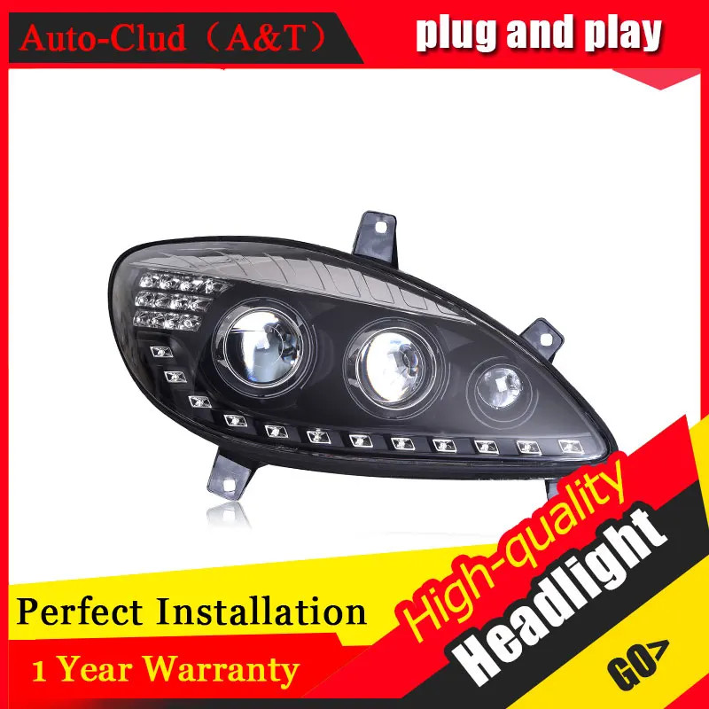 

Auto Clud Car Styling For Benz viano headlights 2009-2011 For viano head lamp led DRL front Bi-Xenon Lens Double Beam HID KIT