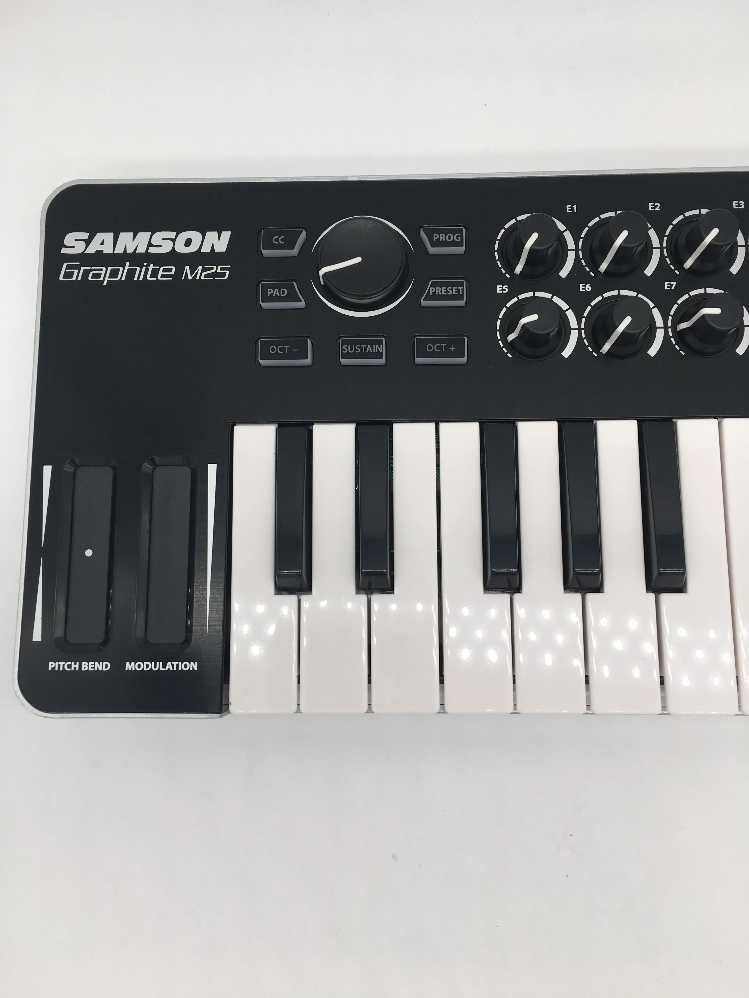 Samson Graphite M25 USB MIDI контроллер клавиатуры портативная 25 клавишная скоростная мини