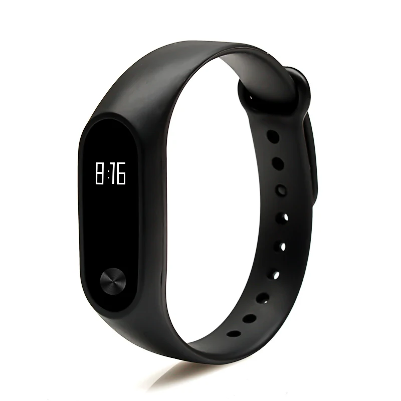 Black Умные аксессуары BOORUI mi band 2 ремешок для замены xiaomi mi band 2 спортивный силиконовый браслет на запястье с различными цветами - Цвет: Black