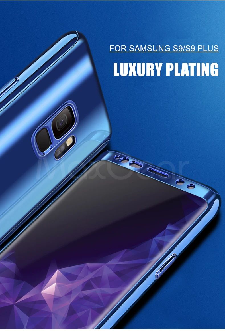 Роскошный чехол с полным покрытием на 360 градусов для телефона Samsung Galaxy S9 S8 Plus