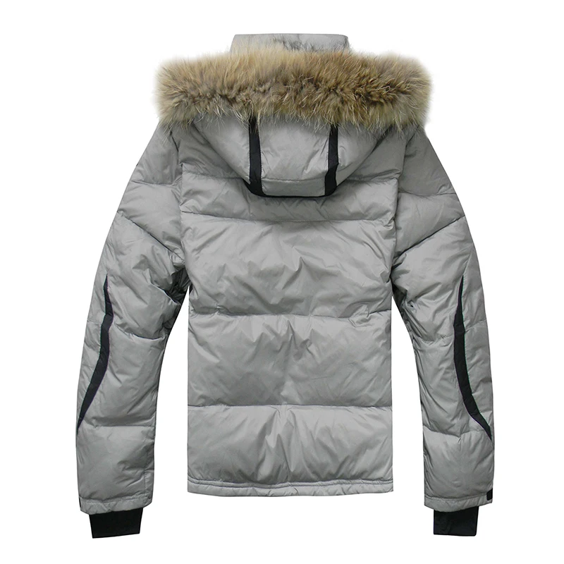 2022 Hot Sale Men Down Jacket Winter Down Coat Jacket Waterproof Casual Men Hooded Down Jackets Russian Size Real Fur Collar