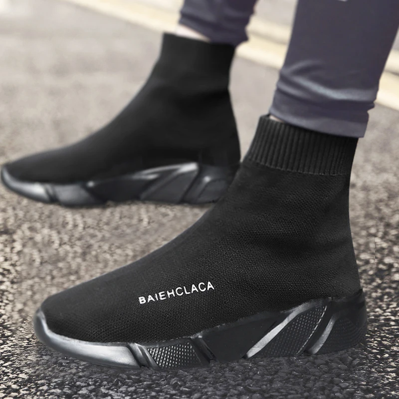 men's shoes summer high tide Korean version of the trend breathable elastic socks fashion | Обувь