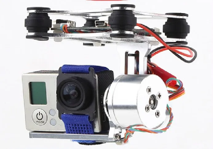 Free Shipping Newest DJI Phantom Brushless Gimbal Camera Mount w/ Motor & Controller for Gopro3 FPV Aerial Photography