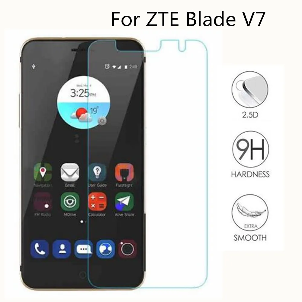 2 шт. Стекло для zte лезвие V7 Экран протектор Закаленное Blade v7 v 7 против царапин
