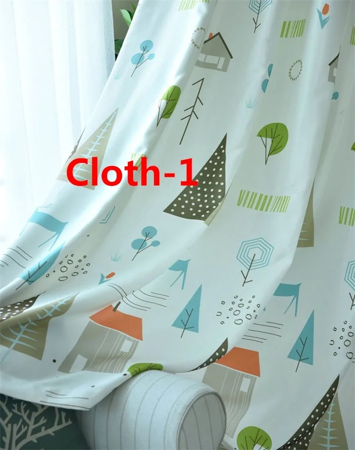 Cloth-1 Скандинавские затемненные занавески s для гостиной, спальни, детской комнаты, занавески для мальчиков, готовые занавески на заказ, затенение, ставка 70-75%, p143#3 - Цвет: Cloth-1