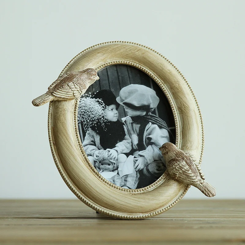 The European and American country creative bird 6 inch table retro photo frame Home Furnishing decoration | Дом и сад