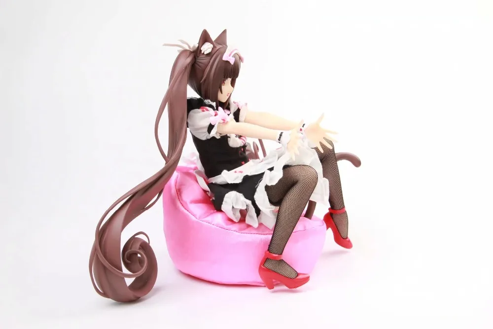 22 см NEKOPARA 1/4 масштаб мягкий мультфильм сексуальная кошка девушка шоколад горничной ванильный диван сексуальные девушки аниме ПВХ Фигурки игрушки Аниме подарок