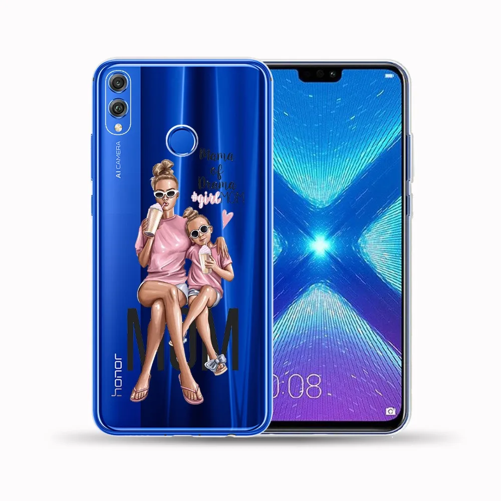 Волосы для мам и детей, девочек queen Мягкий ТПУ чехол Обложка для huawei Honor 9 10 Lite 8X 6X Y5 Y6 II Y3 Y7 Y9 Y5 Prime NOVA 3 3I 4