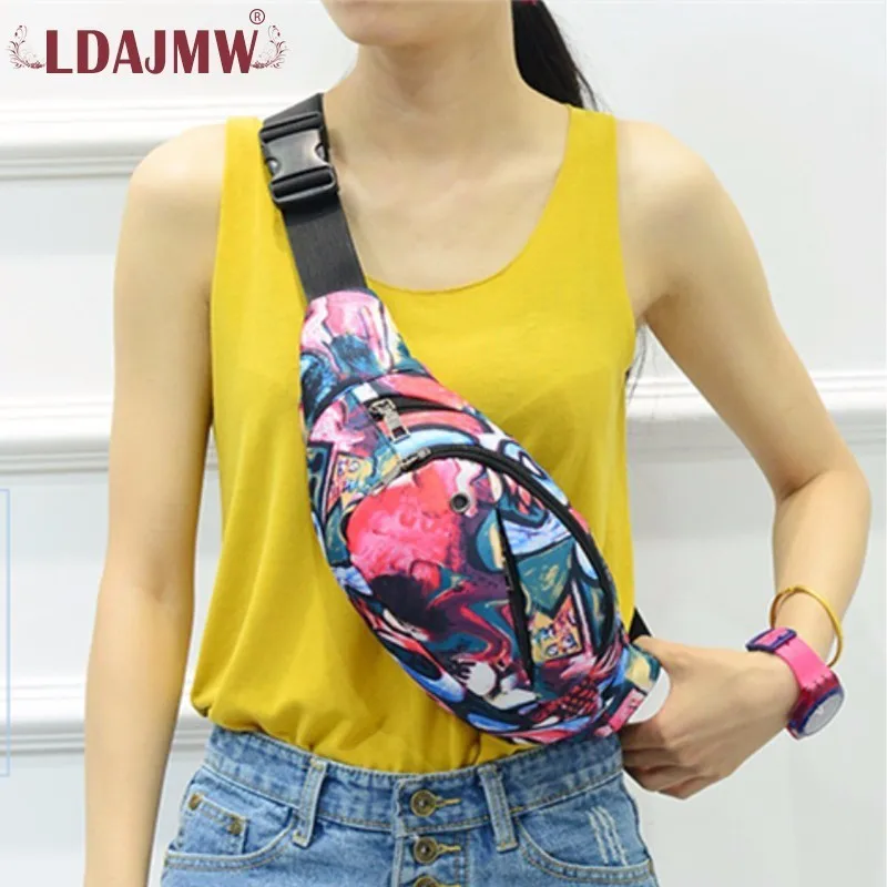 LDAJMW Новое поступление поясная сумка нагрудная женская мужская с принтом для