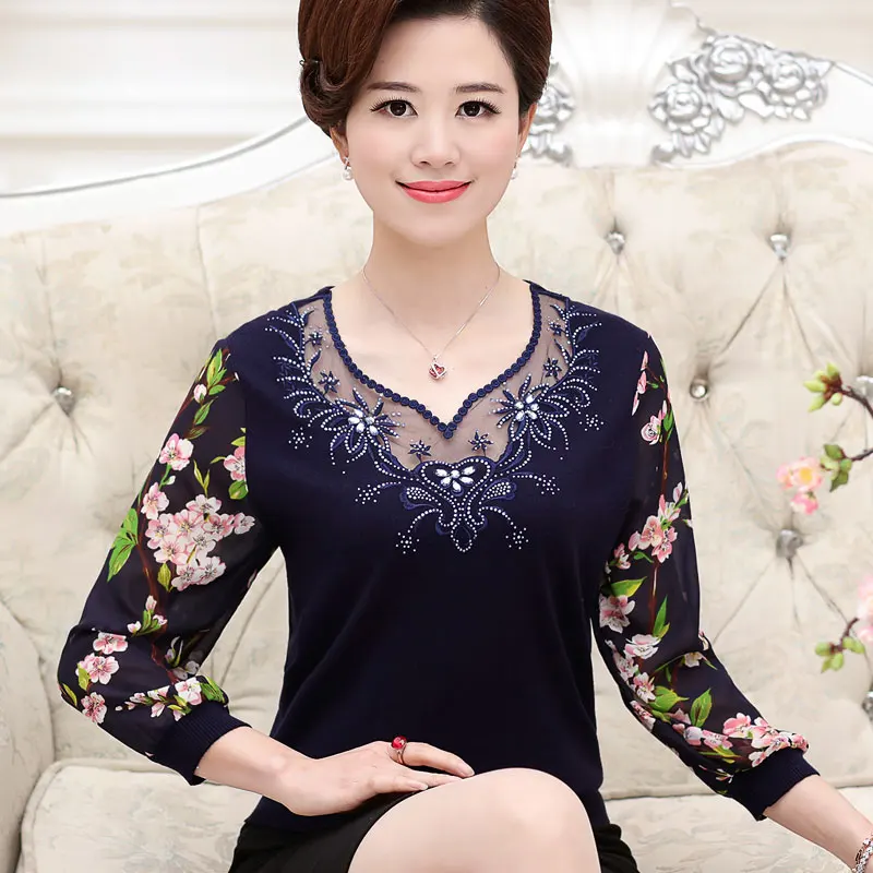 Женский трикотажный шифоновый топ с v образным вырезом кружевной сексуальный