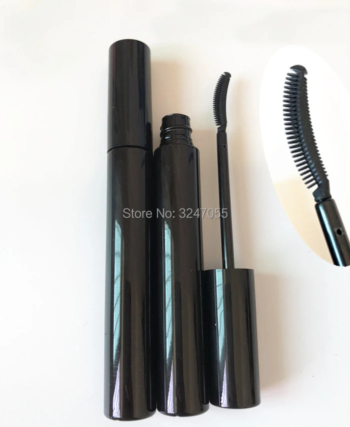 Черная пластиковая пустая косметическая стеклянная многоразовая бутылка 10 мл