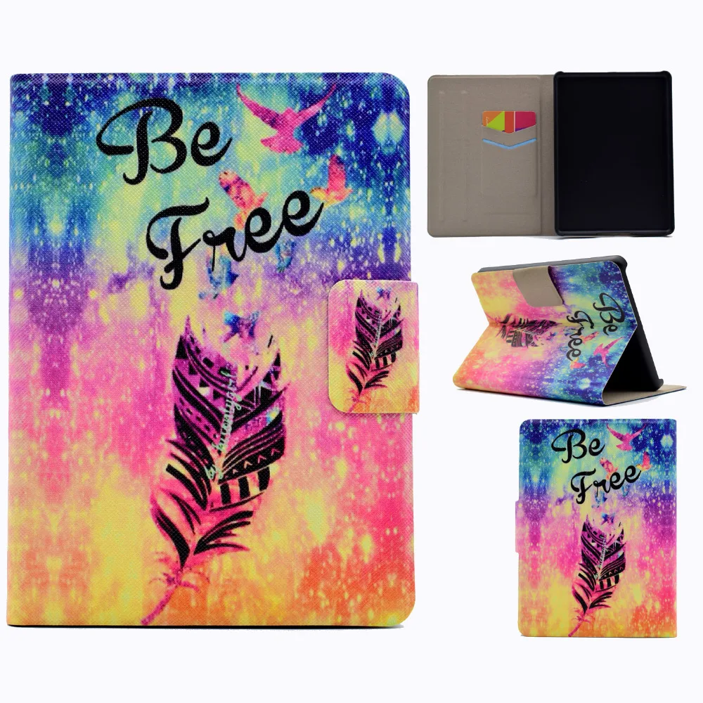 Тонкий чехол из искусственной кожи с принтом и подставкой Магнитный смарт для