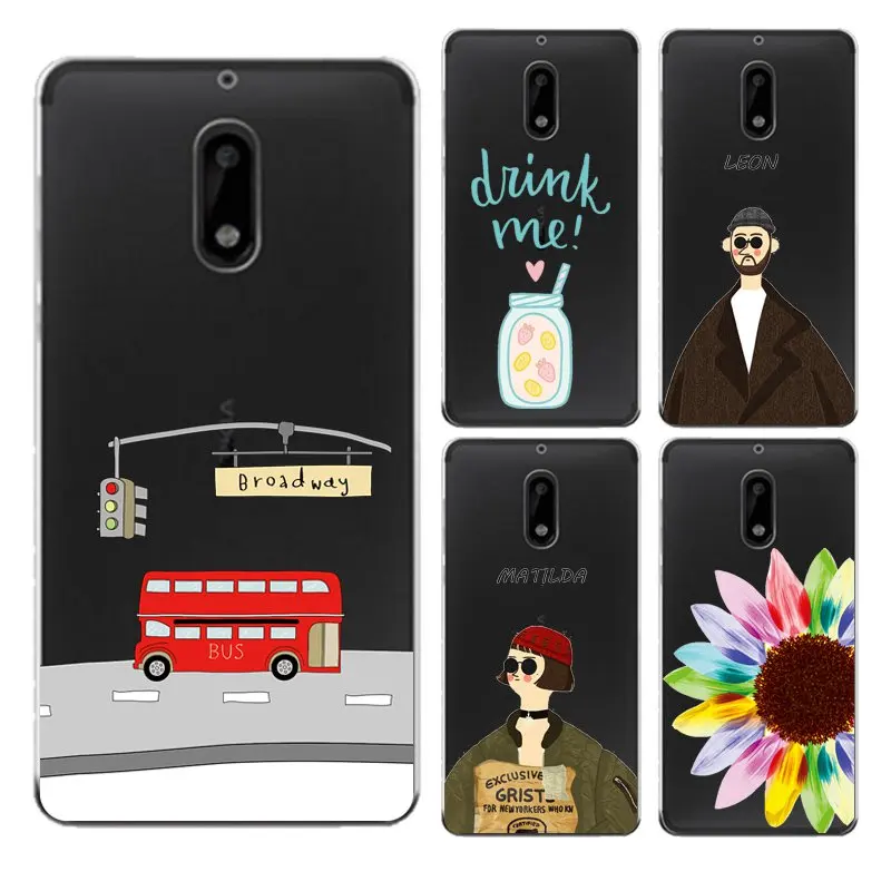 Мягкий прозрачный чехол из ТПУ с рисунком подсолнуха для Nokia3 5 6 8 N540 N640 N535 N830