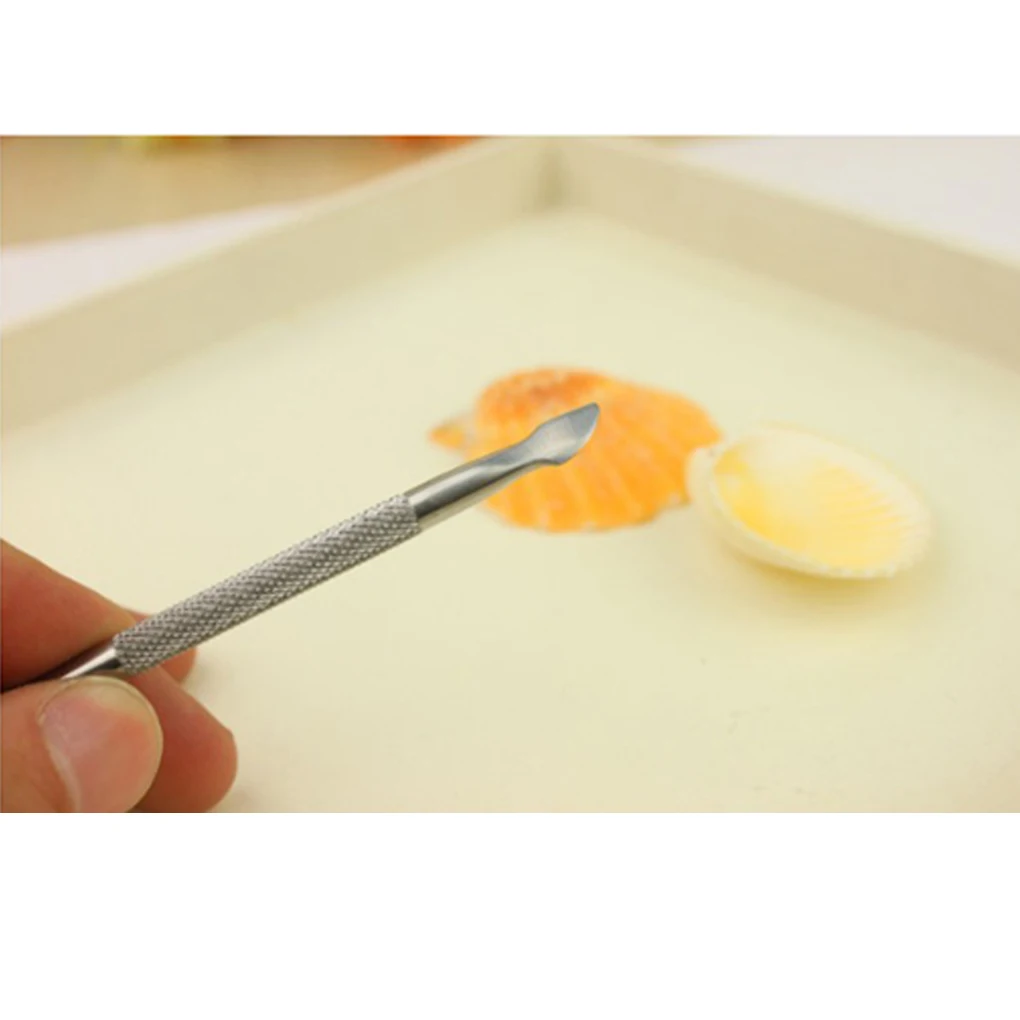 

Stainless Steel Cuticle Pusher Trimmer Remover Pedicure Manicure Nail Art