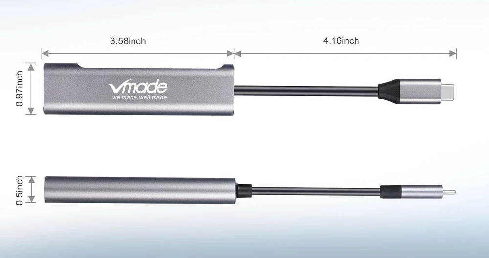 Vmade 4 в 1 usb-хаб USB C концентратор адаптер к HDMI PD порт конвертер для MacBook Pro type C концентратор для huawei P20 mate 20 Pro 3,1 концентратор