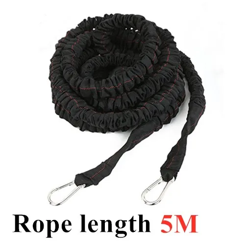 5m Rope Эспандер банджи латексный ускоритель скорость шнур Тренировочный Набор для фитнеса Растяжка бег Спринт тренировка повышение ловкости - Color: 5m Rope