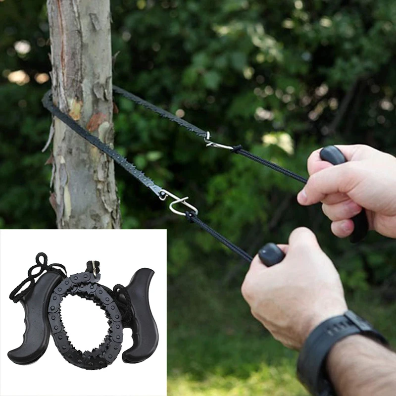 

Outdoor Camping Hiking Emergency Survival Hand Tool Gear Pocket Chain Saw ChainSaw Foldable Outdoor Handle Saws