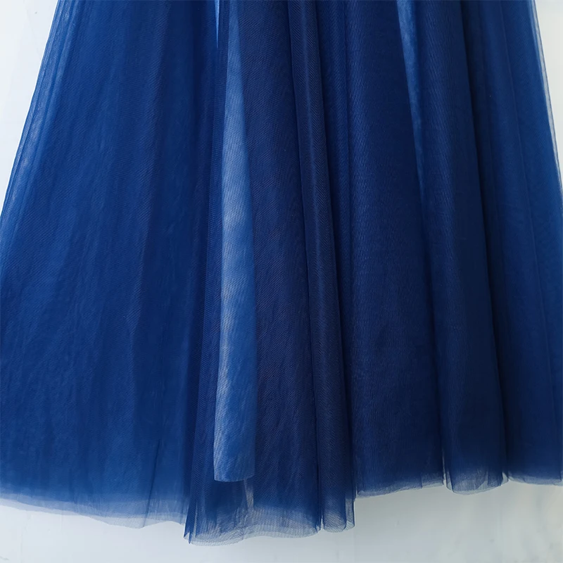 2020 темно синий тюль с аппликация вечернее платье формальное Robe de Soiree глубоким